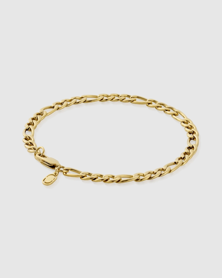 24K Figaro Bracelet