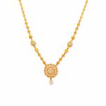 22k Mini American Stone Ball Necklace