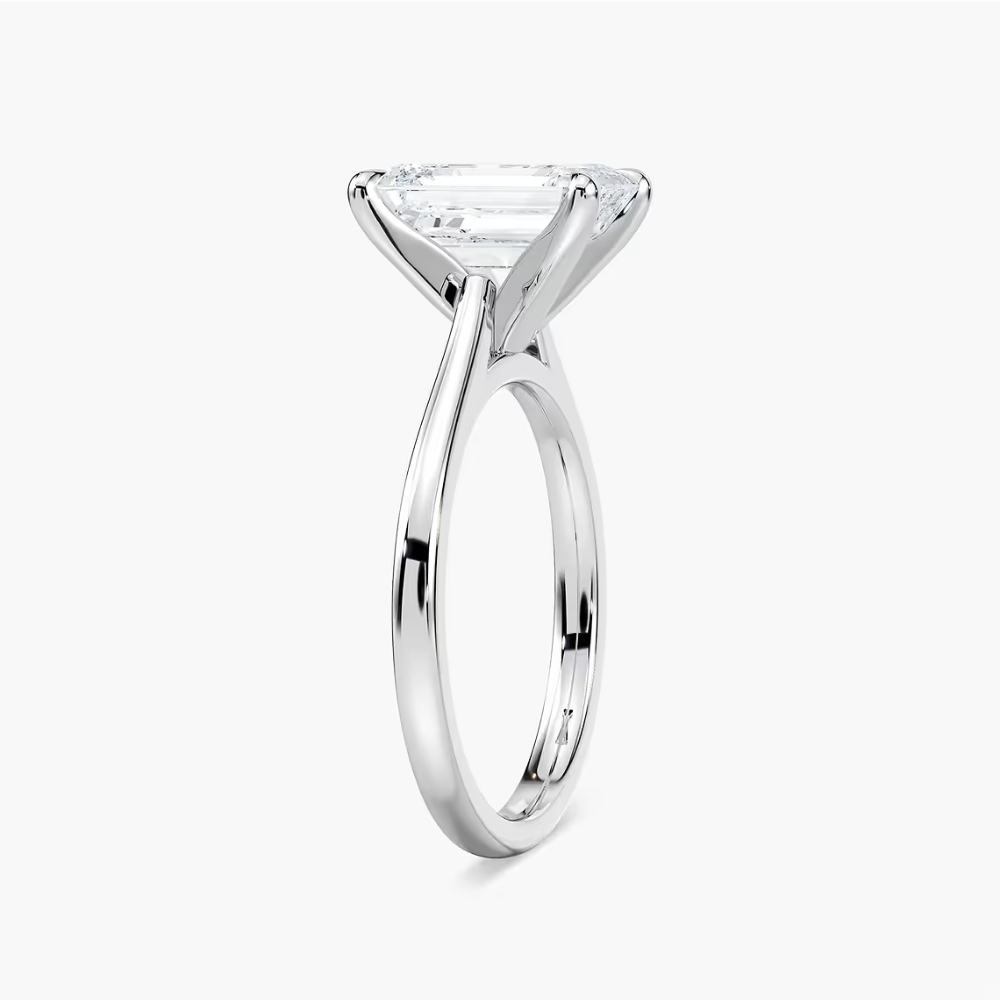 Silver Pendant  Emrald Cut